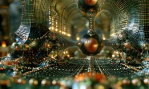 copper pendulum hall landscape art