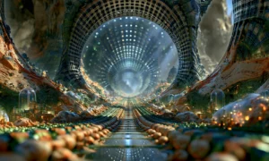 glass vault ravine landscape art