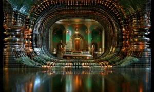 ribbed auditorium landscape art
