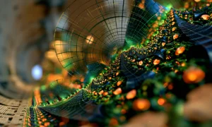 green ridge closeup landscape art