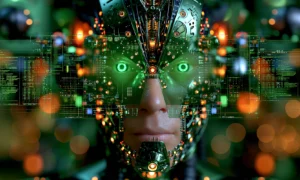 green eye coder landscape art