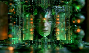 face in the server hall landscape art
