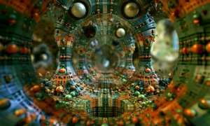 orb wall portal landscape art