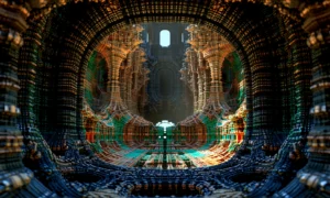 vaulted light hall landscape art