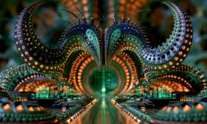 coiled horn runway landscape art