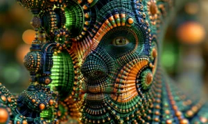 beaded profile giant landscape art
