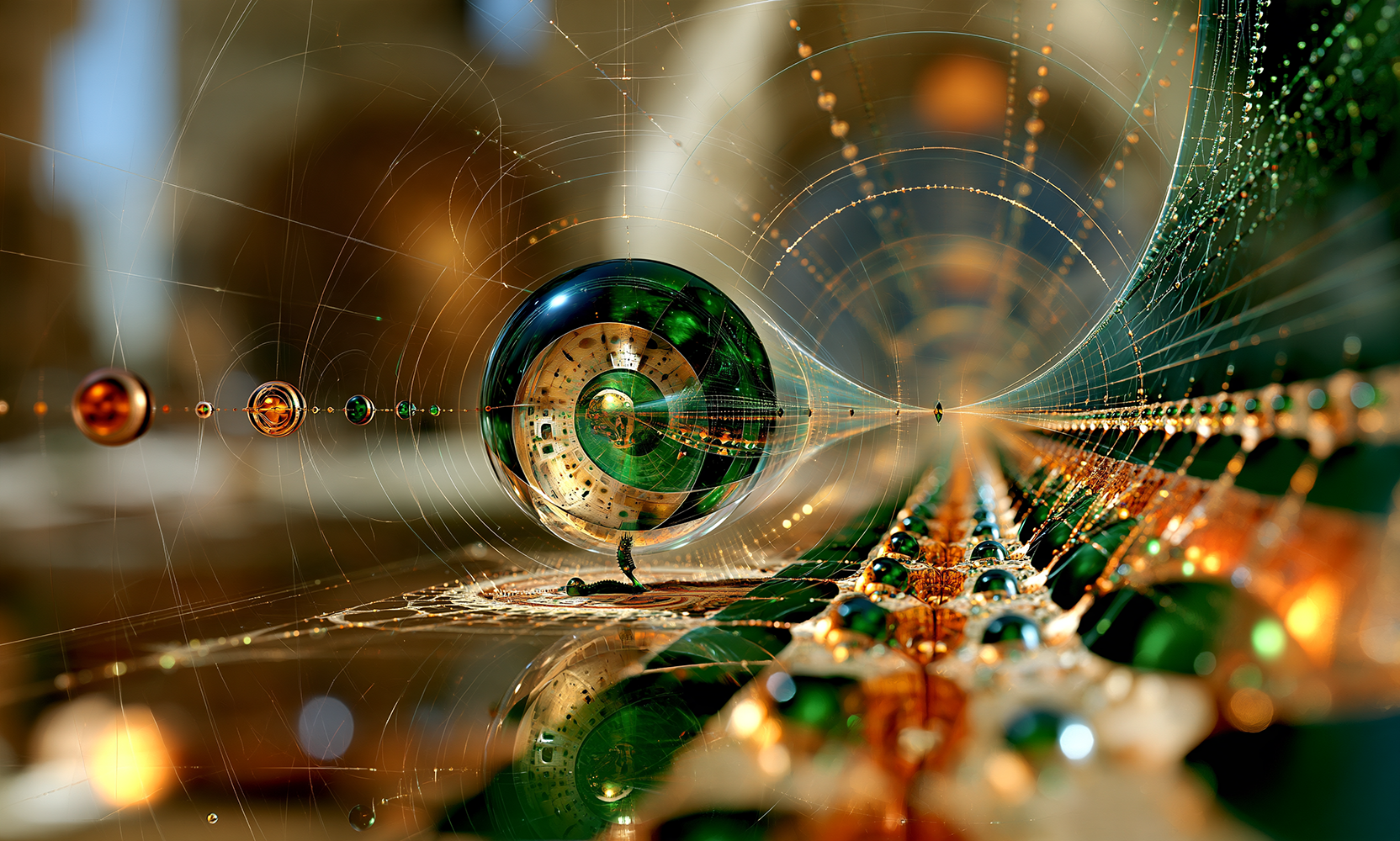 sphere on the runway landscape art