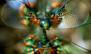 dragonfly lace wings landscape art