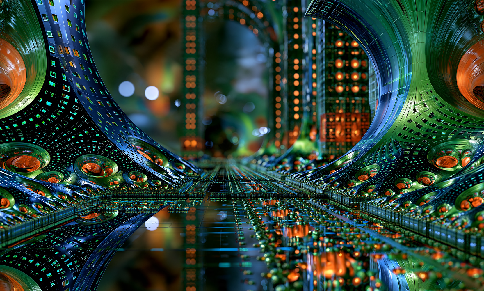 horn grid hall landscape art