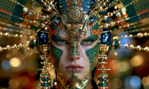 jeweled visor queen landscape art
