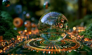 crystal ball circuit landscape art
