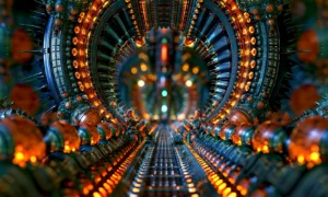ribbed wheel hall landscape art