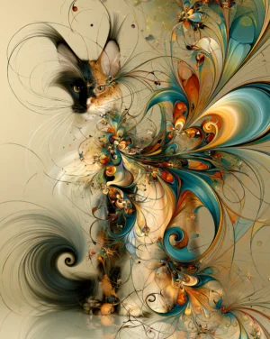 garden spray tabby cat art