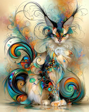 whisker fan lynx cat art