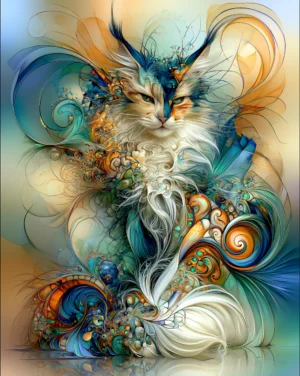 cloud ruff lynx cat art