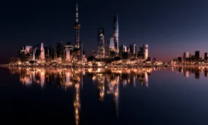 pearl tower skyline landscape art