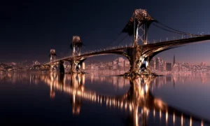 sculpted bridge arch landscape art