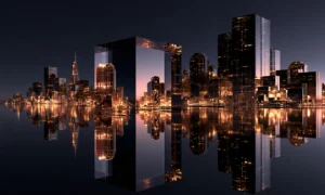 mirror slab quarter landscape art
