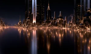 tall spire cluster landscape art