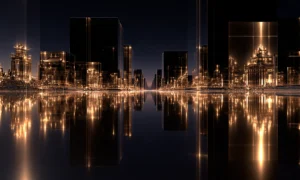 gold edge slab plaza landscape art