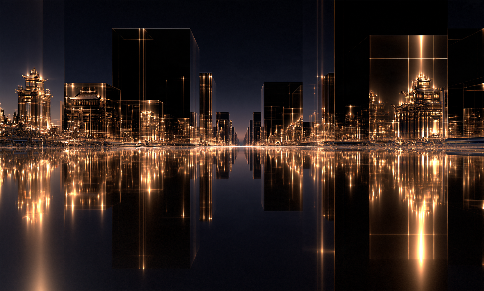 gold edge slab plaza landscape art