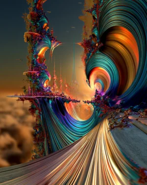 platform road ascent portrait art