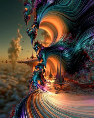 smoke plume horizon portrait art