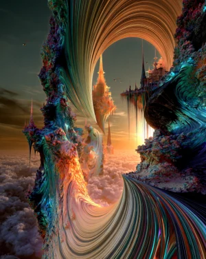 hollow wing archway portrait art