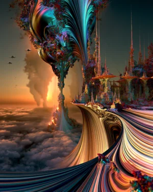 smoke column island portrait art