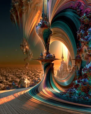 floating table peak portrait art