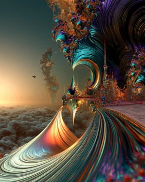 pale ribbon road to the pass portrait art