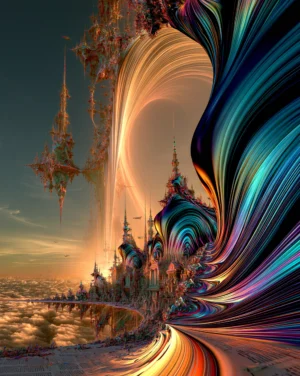 rose spire cathedral portrait art