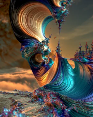 sail curl over the ledge portrait art