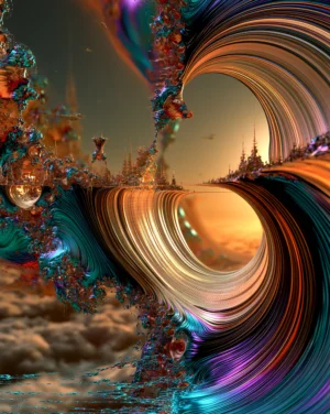 glass disc plateau portrait art