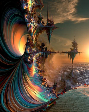twisted gate skyline portrait art