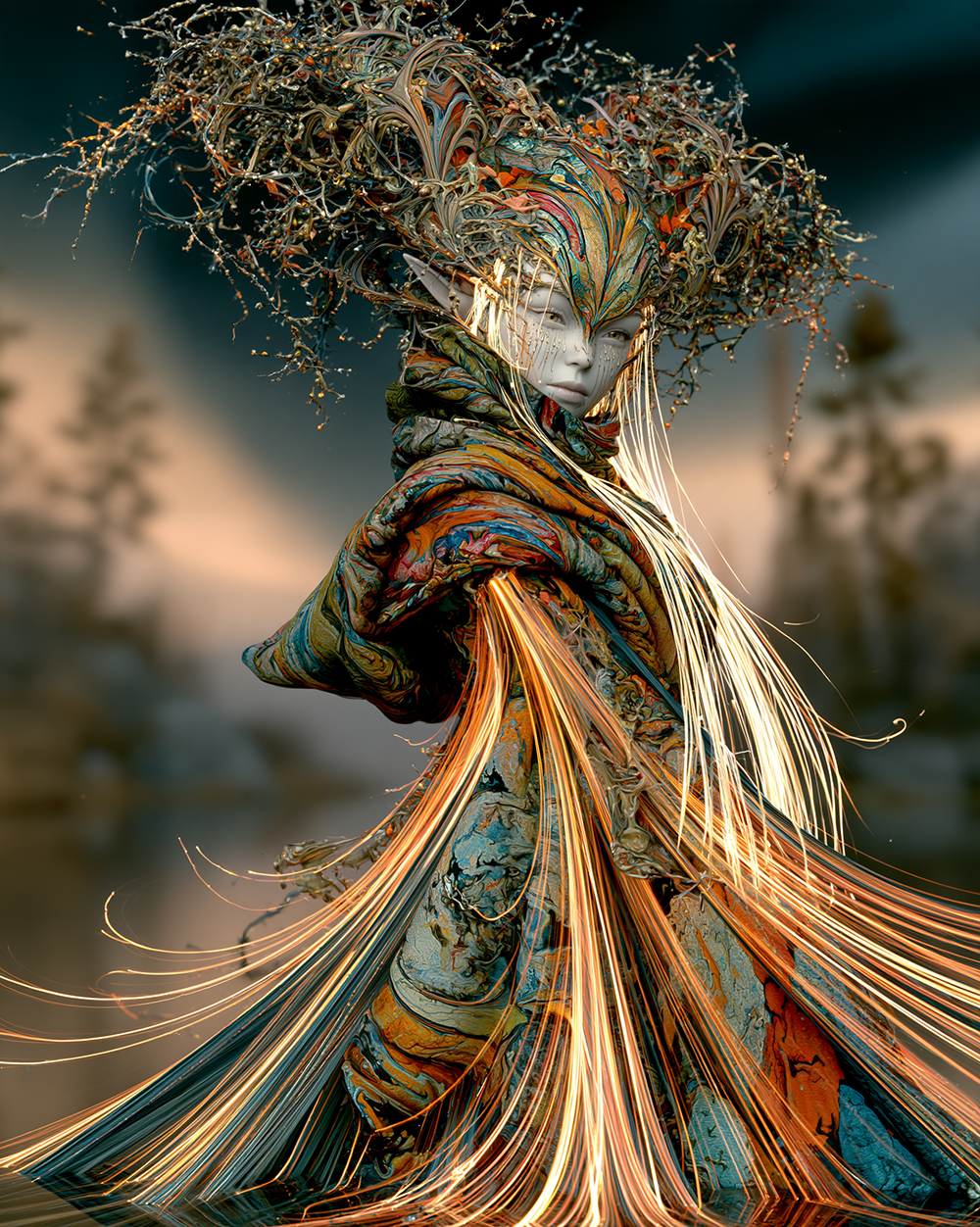 bramble crown sentinel portrait art