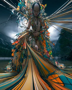 shard plume dancer portrait art