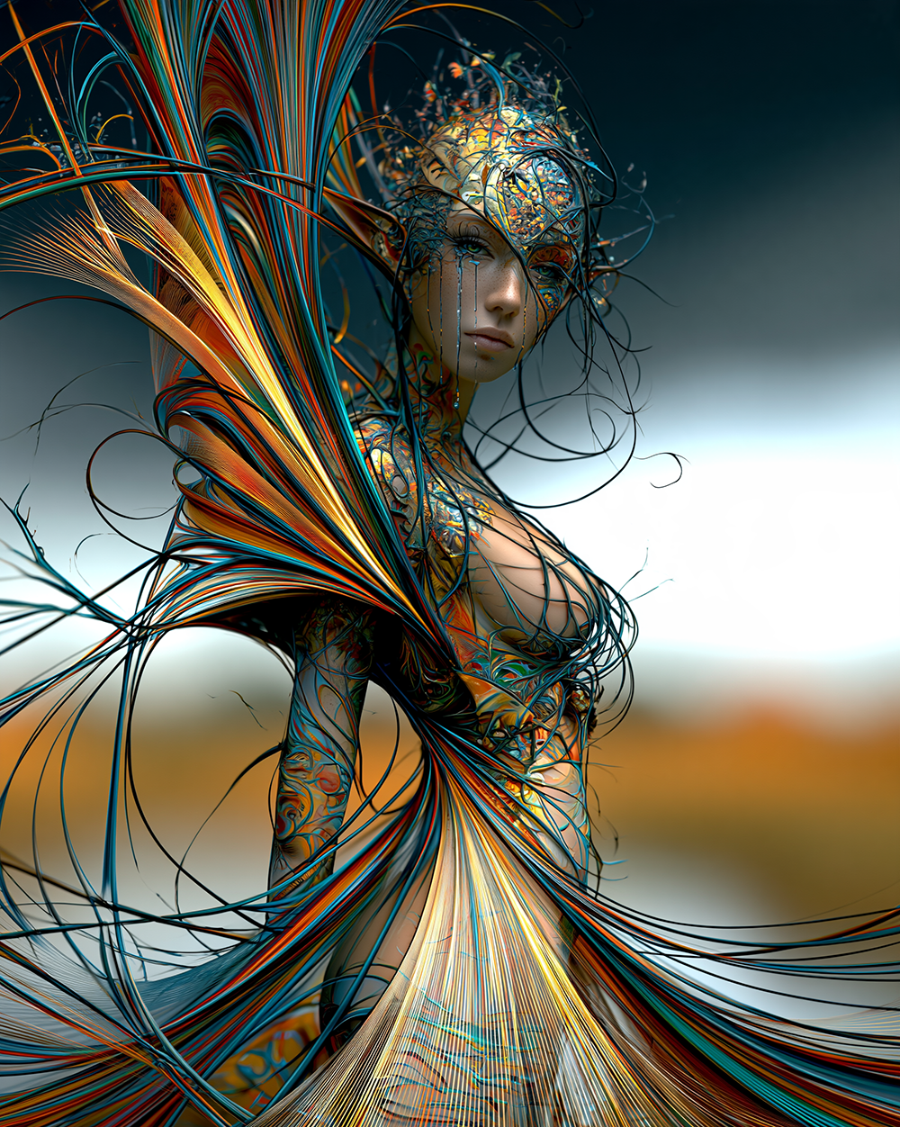 whiplash wrap portrait art