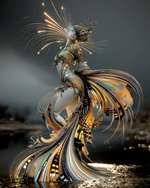 spark wing dancer portrait art