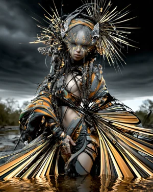 spiked halo armor portrait art