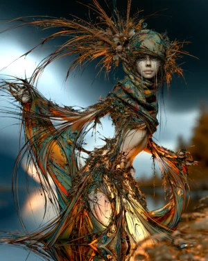 bramble feather dancer portrait art