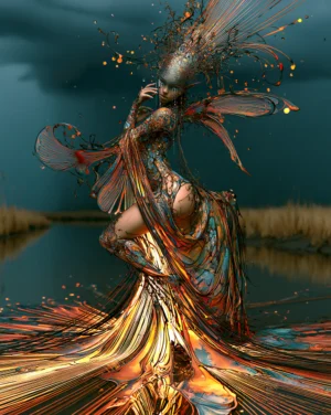 mist tilt dancer portrait art