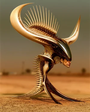 thorn back desert crawler portrait art