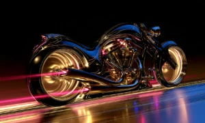 golden hub cruiser landscape art