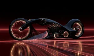 dark tail blade chopper landscape art