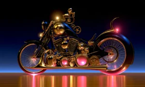 brass rider cruiser landscape art
