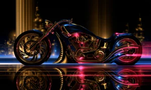brass column cruiser landscape art
