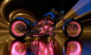 golden whorl chopper landscape art