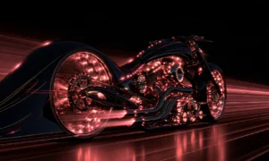 dot wheel tilt cruiser landscape art