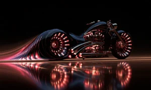 ripple skirt lit chopper landscape art
